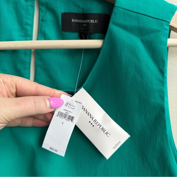 Banana Republic Vibrant Green Bubble-Hem Cropped Top - Picture 5 of 10